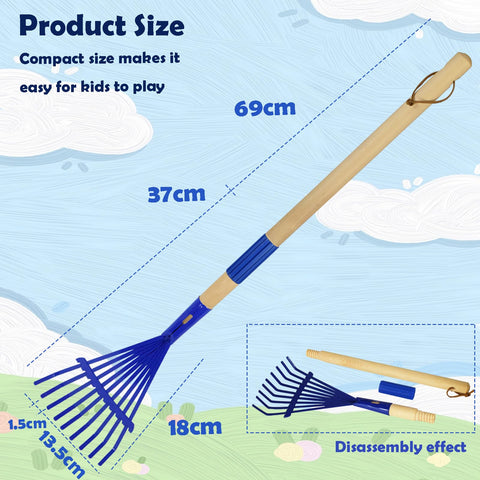 Xifando Compact 69 cm rake fits small hands for precise cleanup