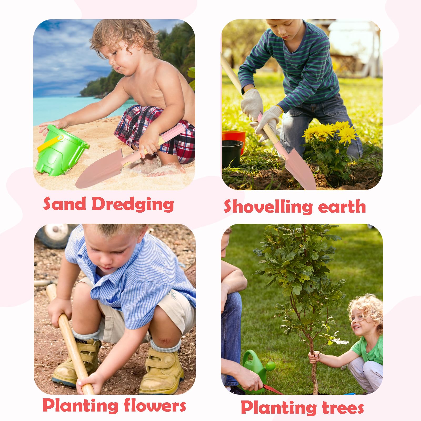 Xifando packaging-ready garden shovel for gifting or family garden time