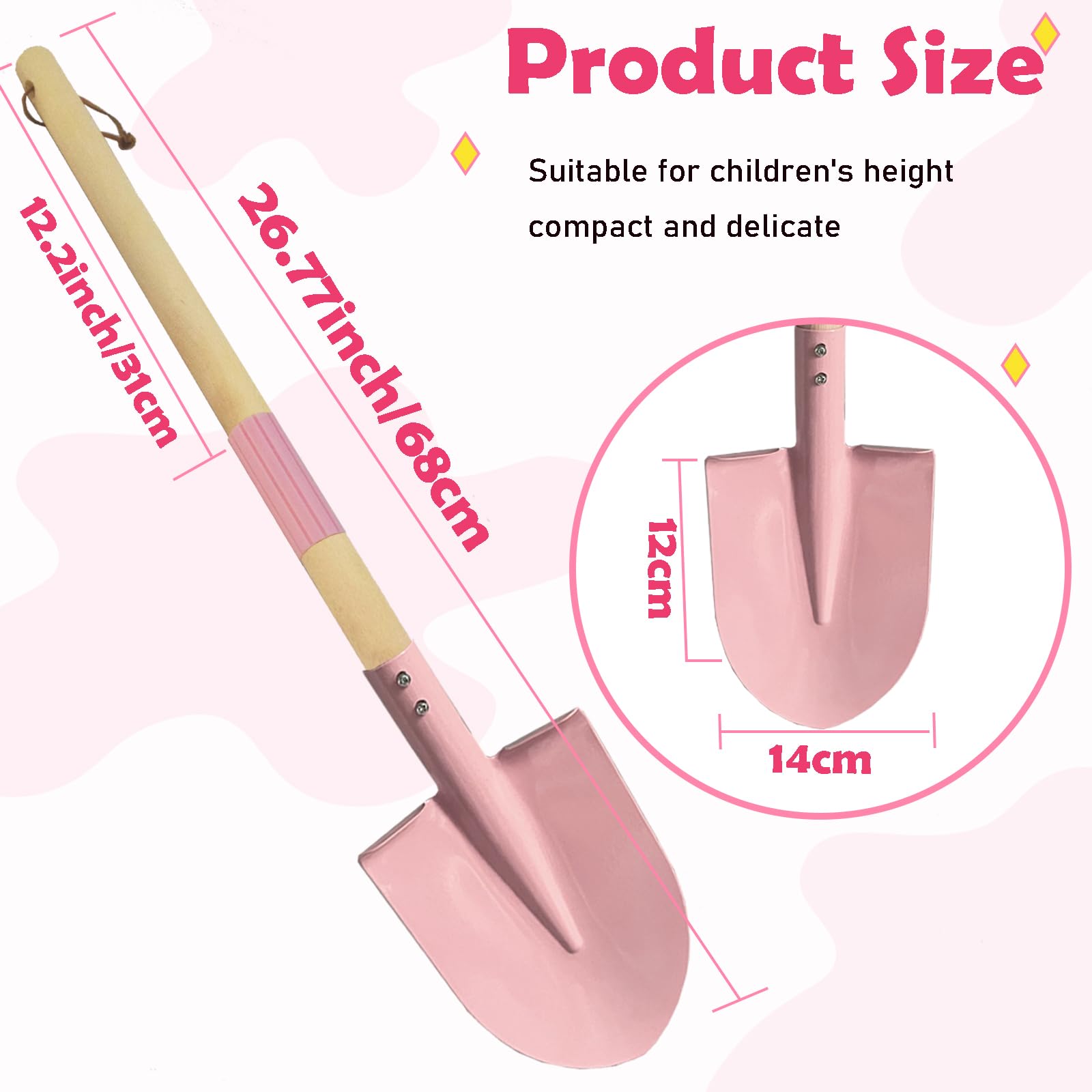 Xifando two-section wooden handle shovel designed for simple assembly
