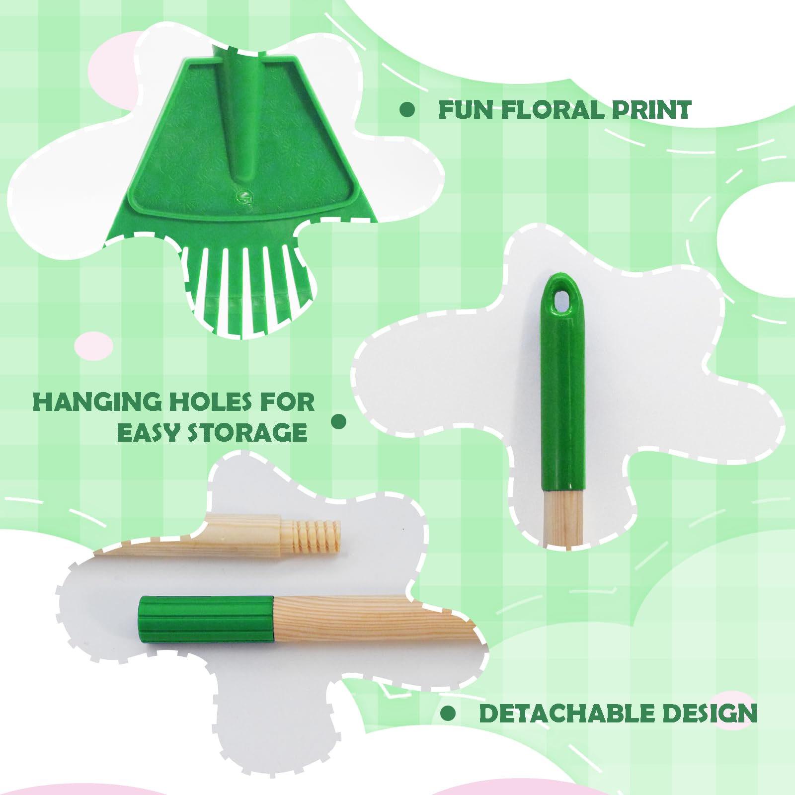 Xifando Kids Leaf Rake color options and floral head design