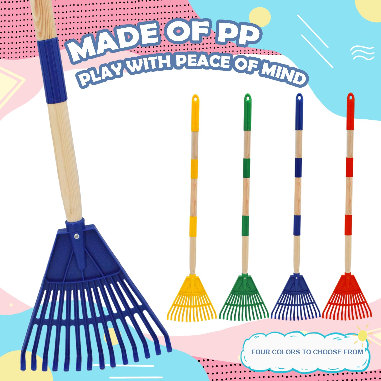 Xifando Kids Leaf Rake kid-friendly-design supports safe outdoor time