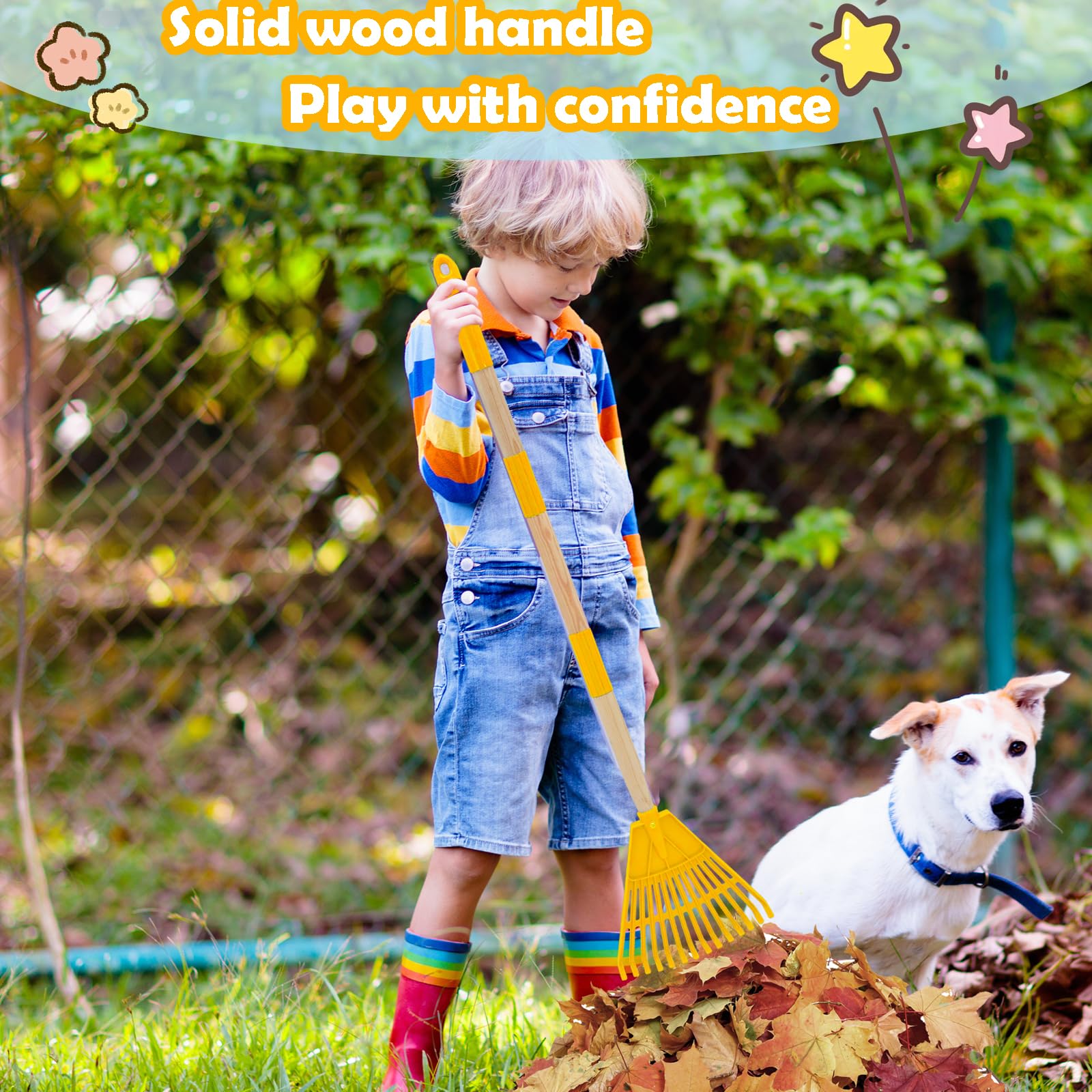 Xifando Kids Leaf Rake hanging loop enables easy storage.