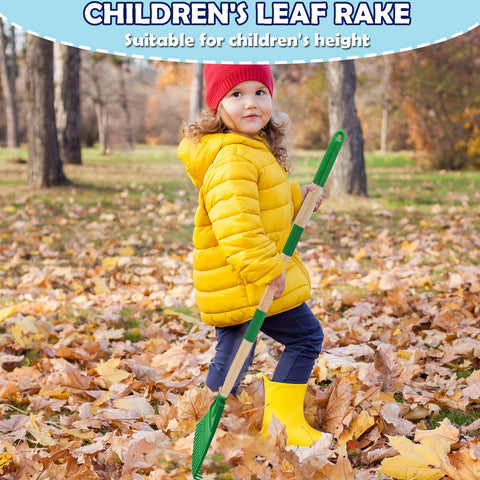 Xifando Kids Leaf Rake three-section pole and plastic connector for easy assembly