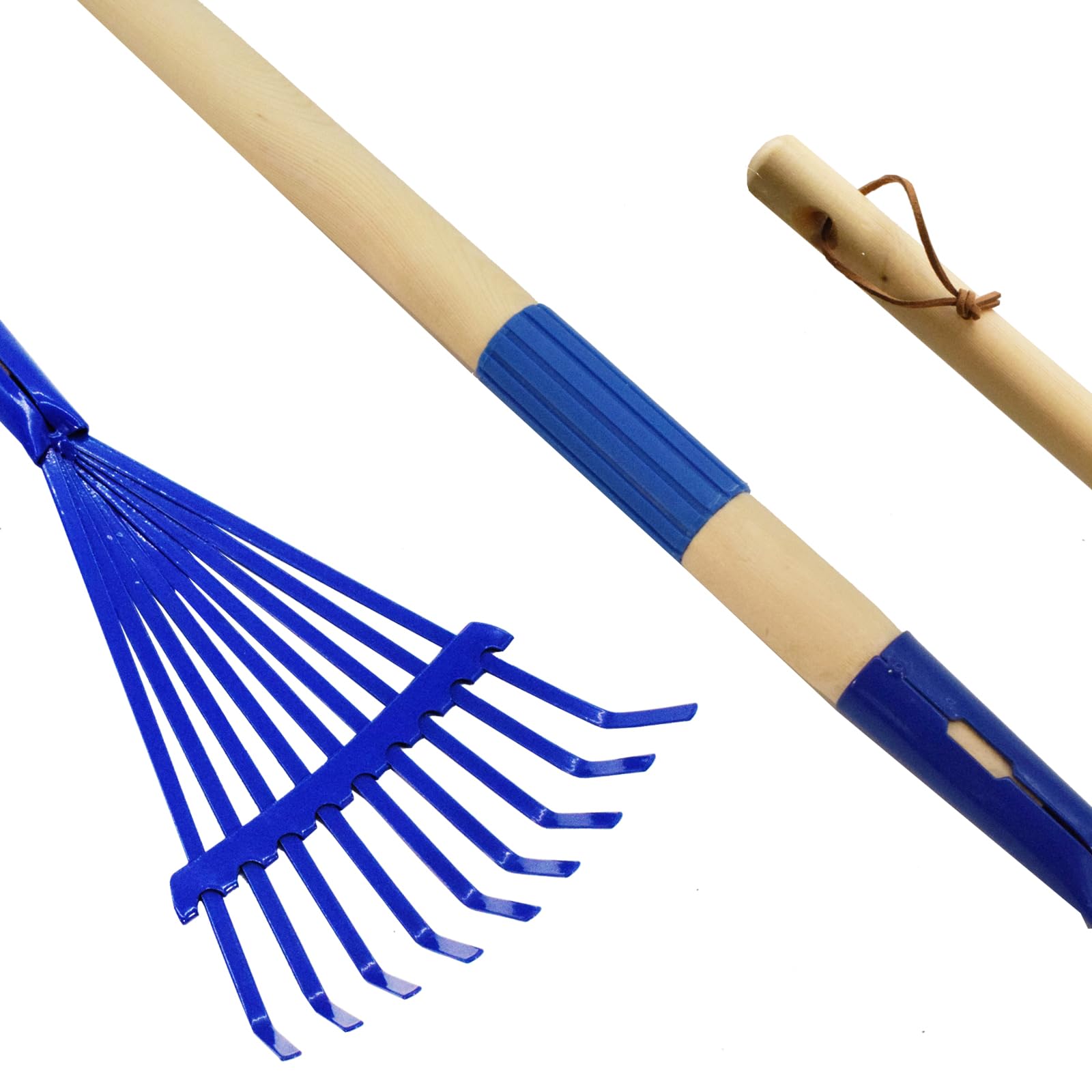 Xifando Wooden-handle rake requiring assembly before use, sturdy design