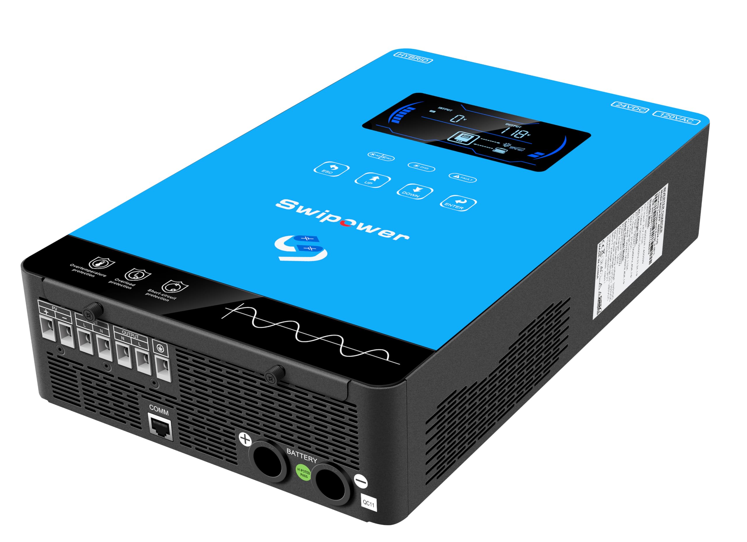 Xijia Hybrid Inverter operates battery-free with solar input during daytime.
