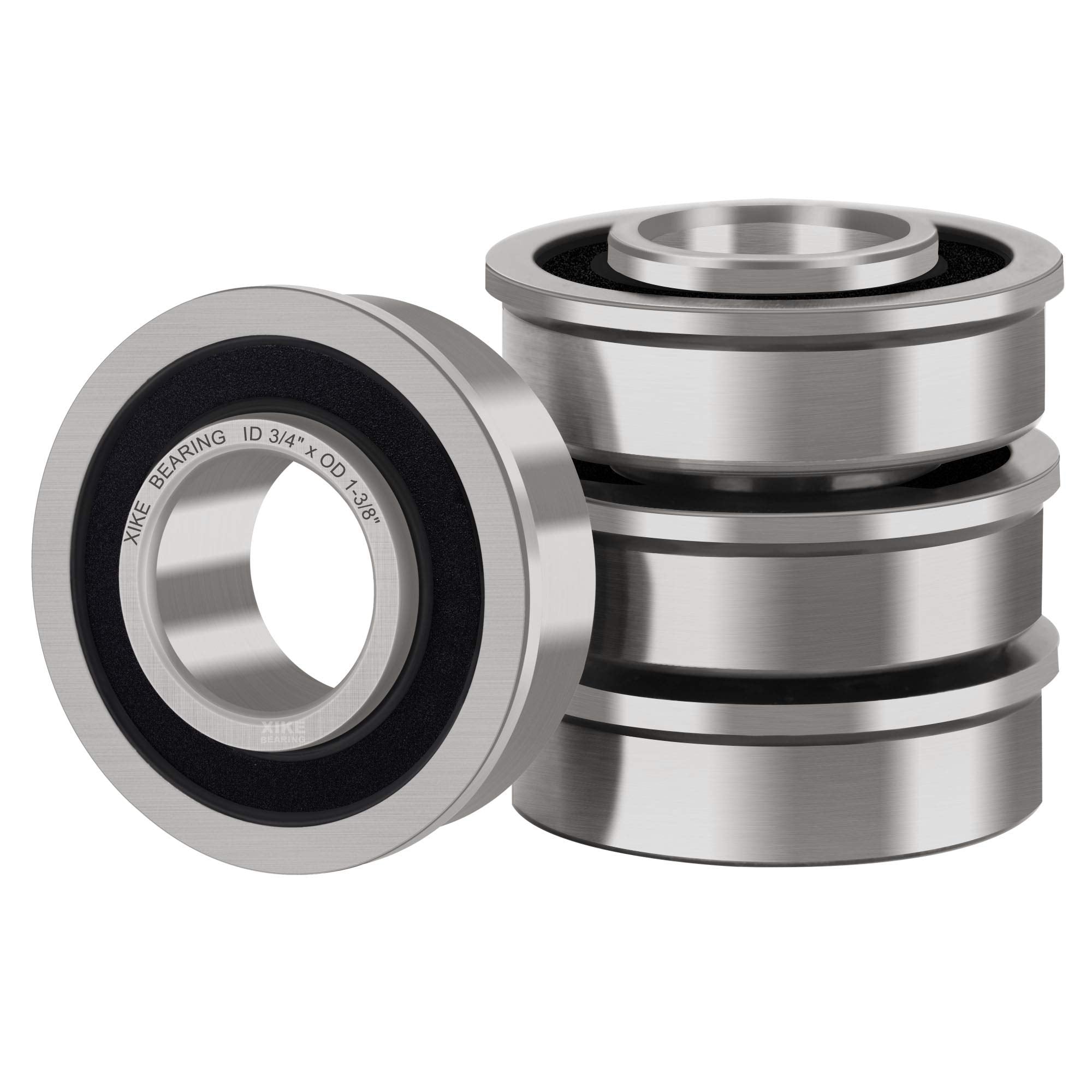 XIKE chrome steel bearing close-up emphasizing rugged construction