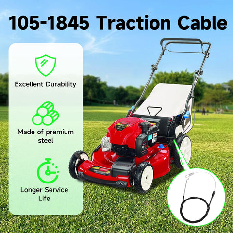 XIKOBY 105-1845 traction cable with rust-resistant steel for long life on Toro gear.