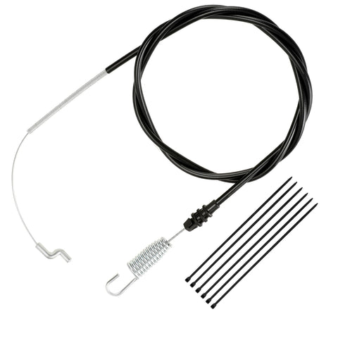 XIKOBY 105-1845 traction cable close-up, durable steel for Toro front-drive mowers.