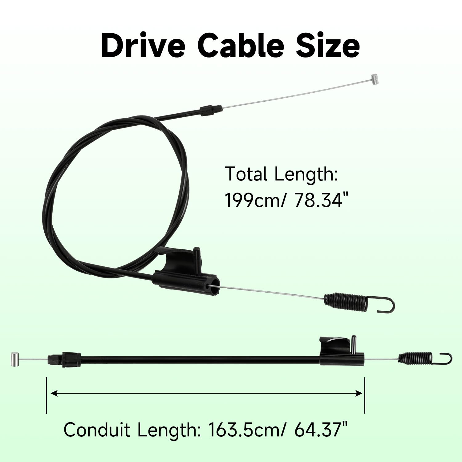 XIKOBY 946-04728A drive cable length spec image with precise 78.34 inches