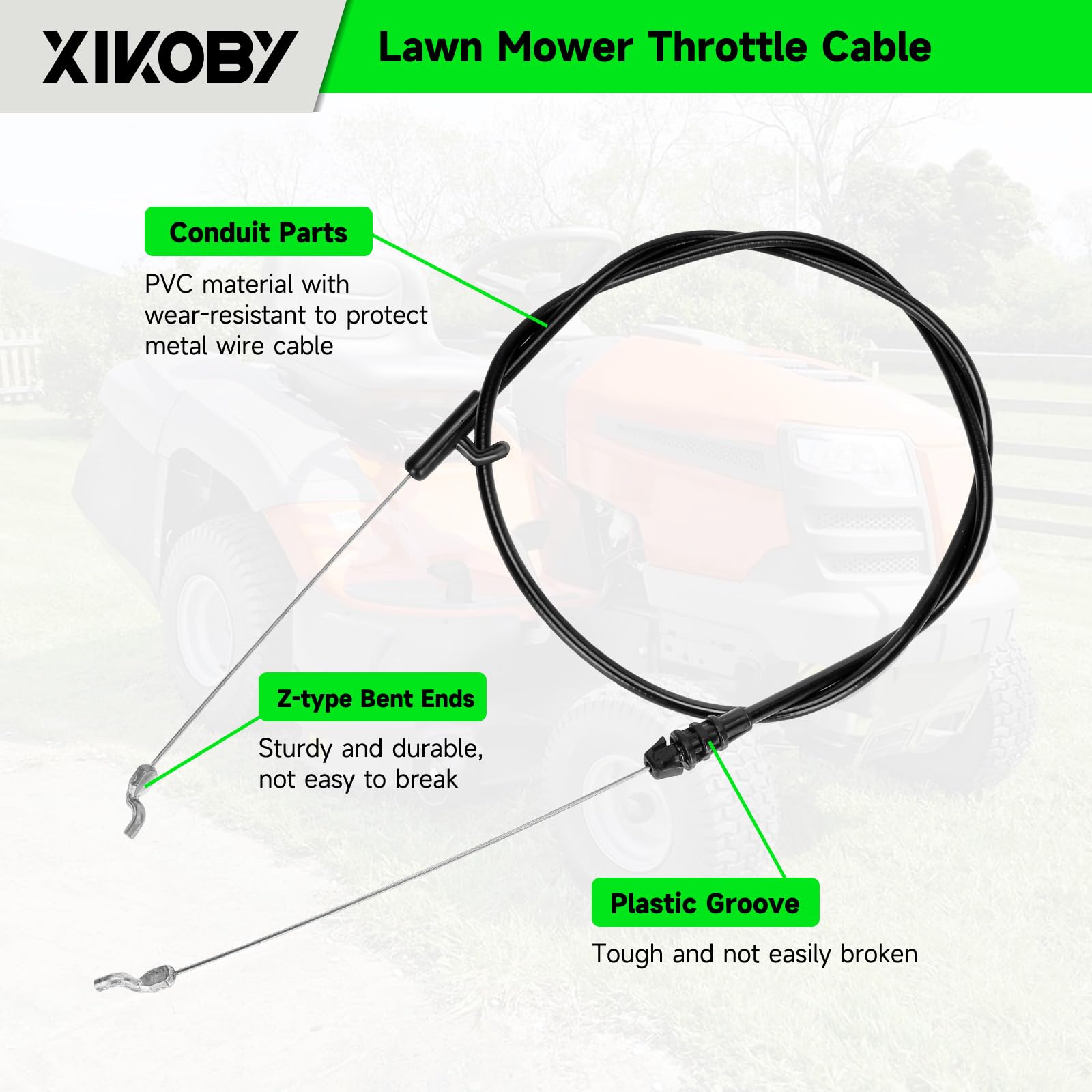XIKOBY 51-inch zone control cable length supports reliable throttle action.