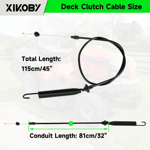 XIKOBY riding mower cable assembly shows smooth blade engagement in action.