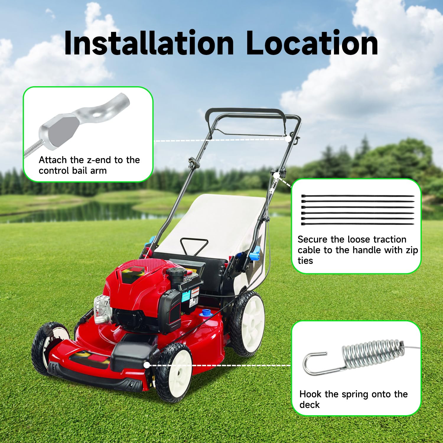 XIKOBY self propelled mower cable enhances easy start and smooth movement