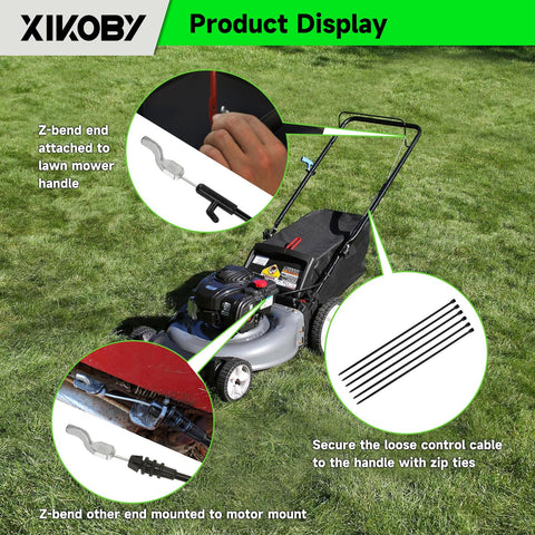 XIKOBY throttle cable replacement part suitable for Troy-Bilt and Craftsman mowers.