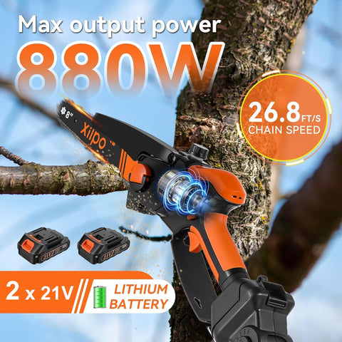 Xilpo dual 21V batteries provide extended cutting sessions with a spare included.