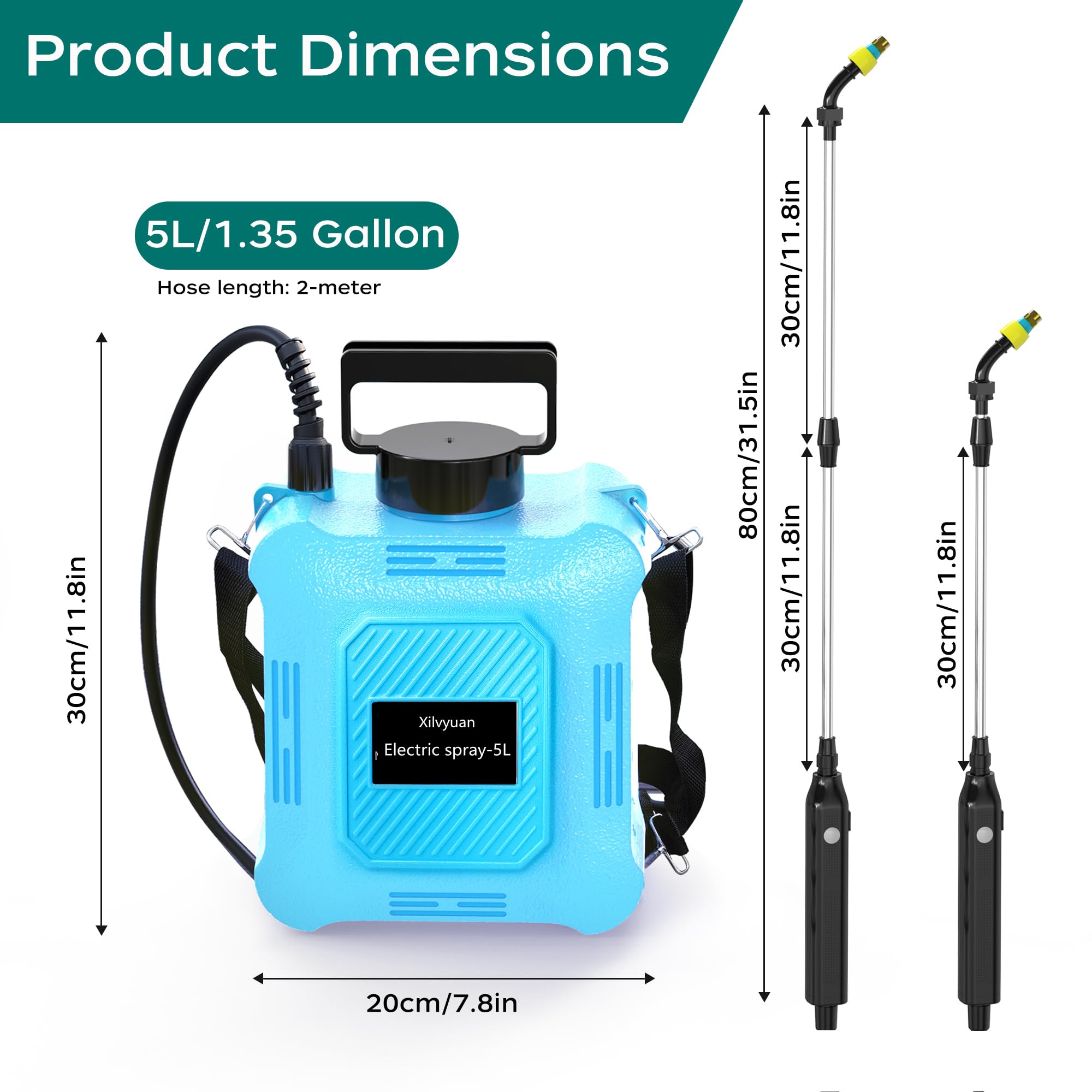 XILVYUAN two-speed control allows soft mist for delicate plants