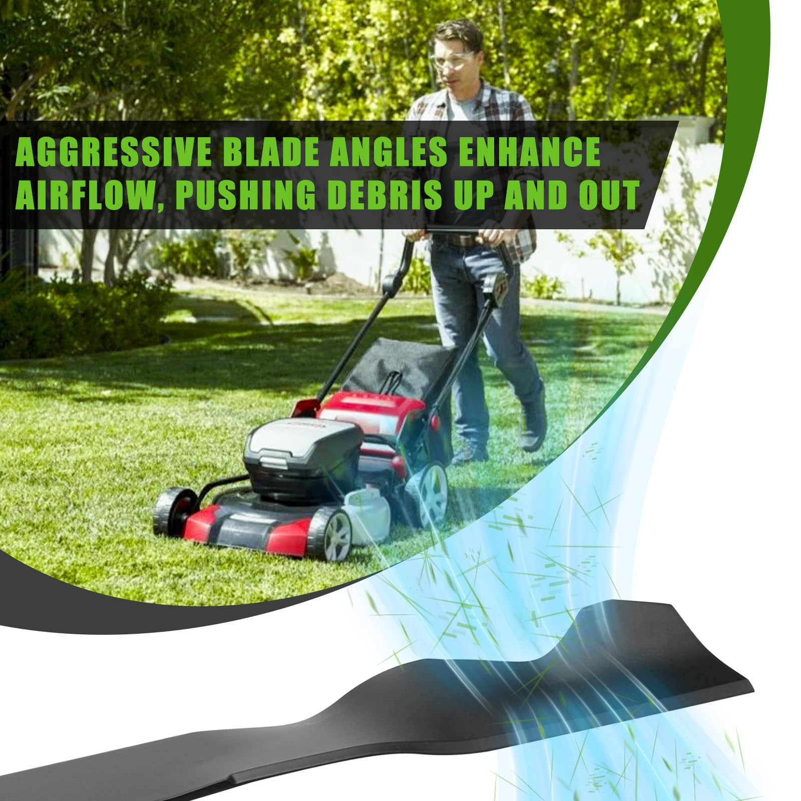 Ximoon blade aerodynamic design reduces drag and quiet operation.