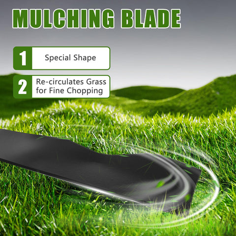 Ximoon 20-inch blade cutting through grass for clean, even results.