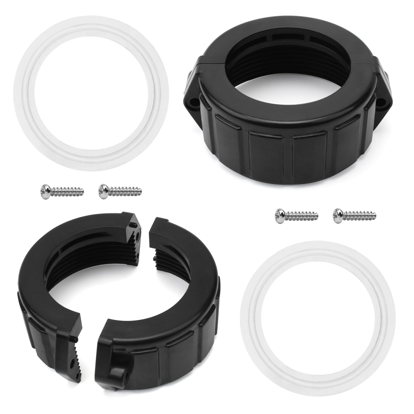 Ximoon spa heater split nut union close-up showing sturdy threads for leak-free installation.