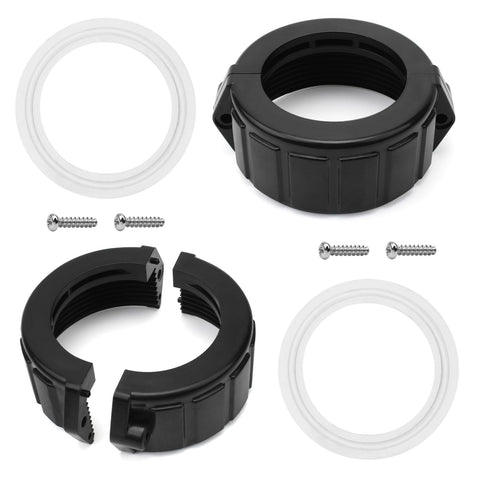 Ximoon spa heater split nut union close-up showing sturdy threads for leak-free installation.