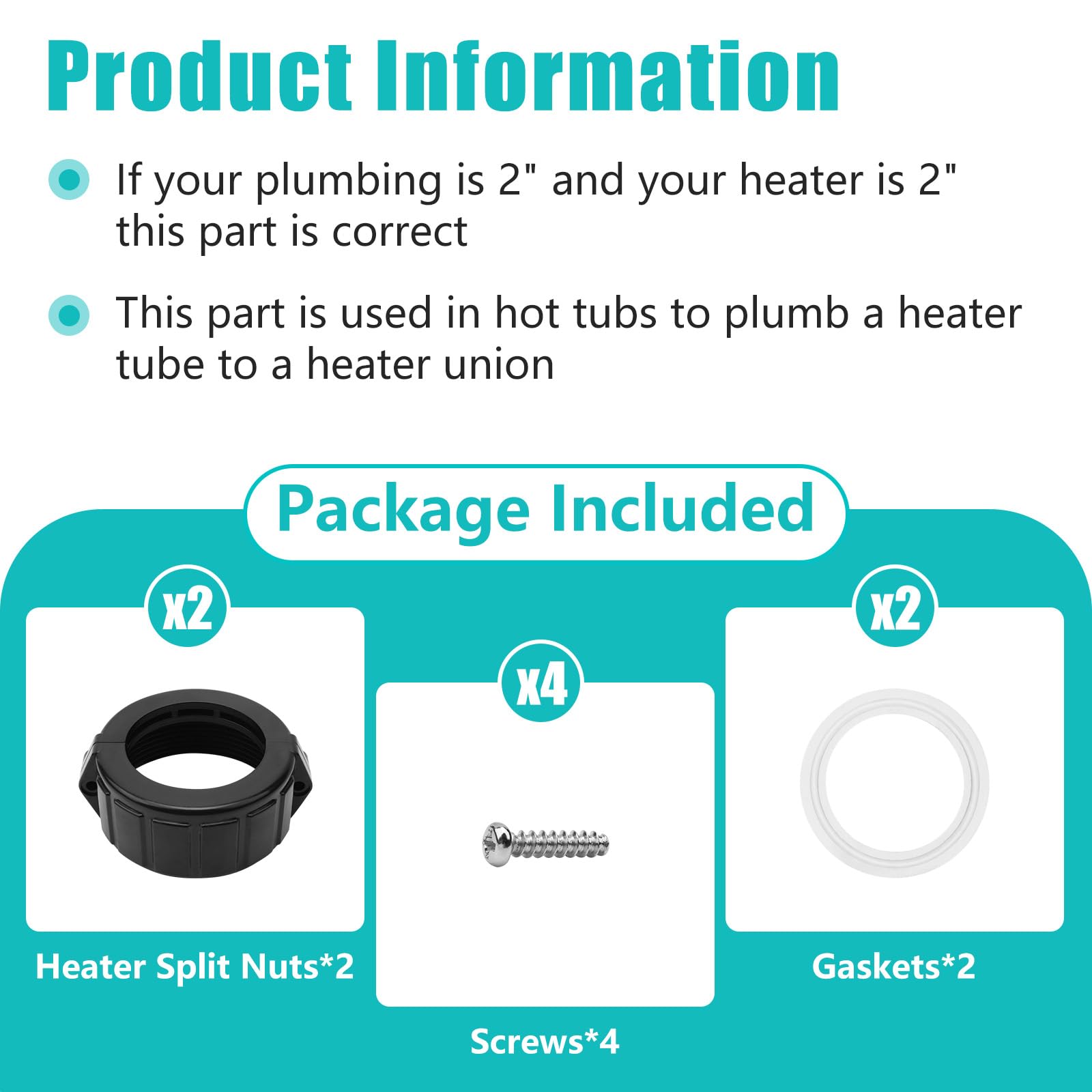 Ximoon Balboa-compatible spa heater union supports fast replacement.