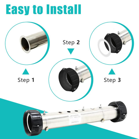 Ximoon two-pack spa heater unions ensure ready spare parts.