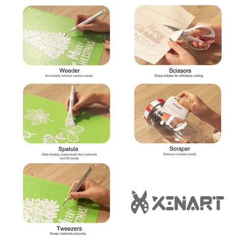 XINART scraper and spatula aiding smooth vinyl application.