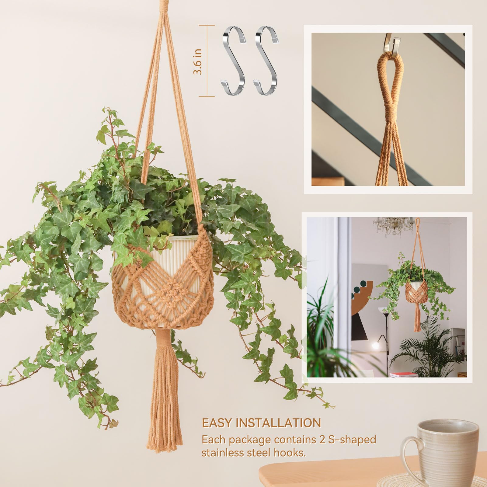 XINBOR boho home décor accent maximizing vertical space