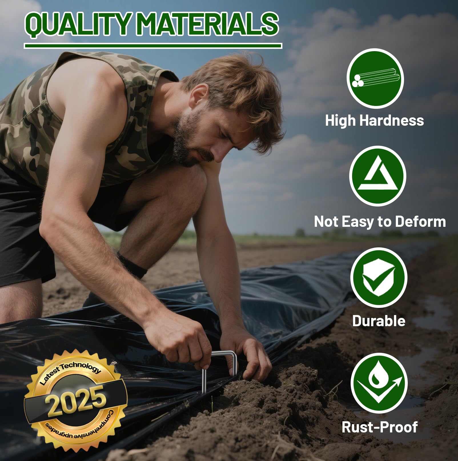 Beveled end point of XINCAMPING stake penetrating fabric with ease