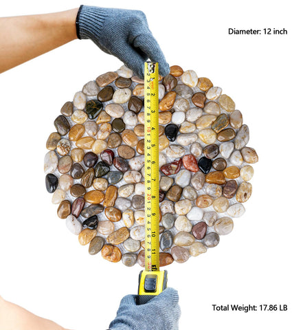Xindian polished river rock stepping stones show natural color variation for stylish paths.