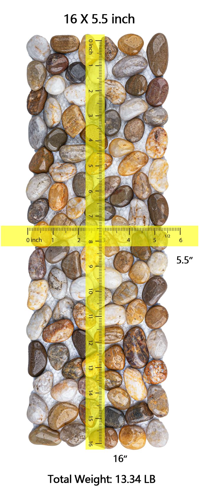 Xindian river rock stepping mats border flower beds with natural decorative appeal.