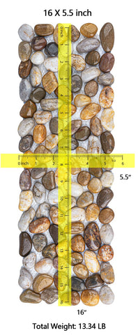 Xindian river rock stepping mats border flower beds with natural decorative appeal.