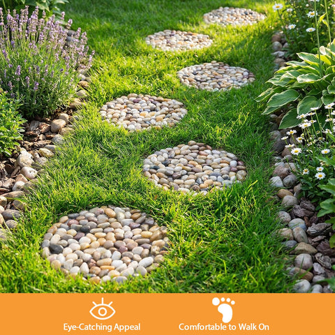 Xindian round stones slip resistant and barefoot friendly garden paths.