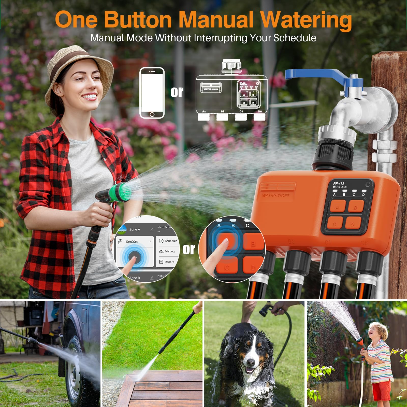 XinFuture hose connection demonstrating easy setup and leak-free irrigation