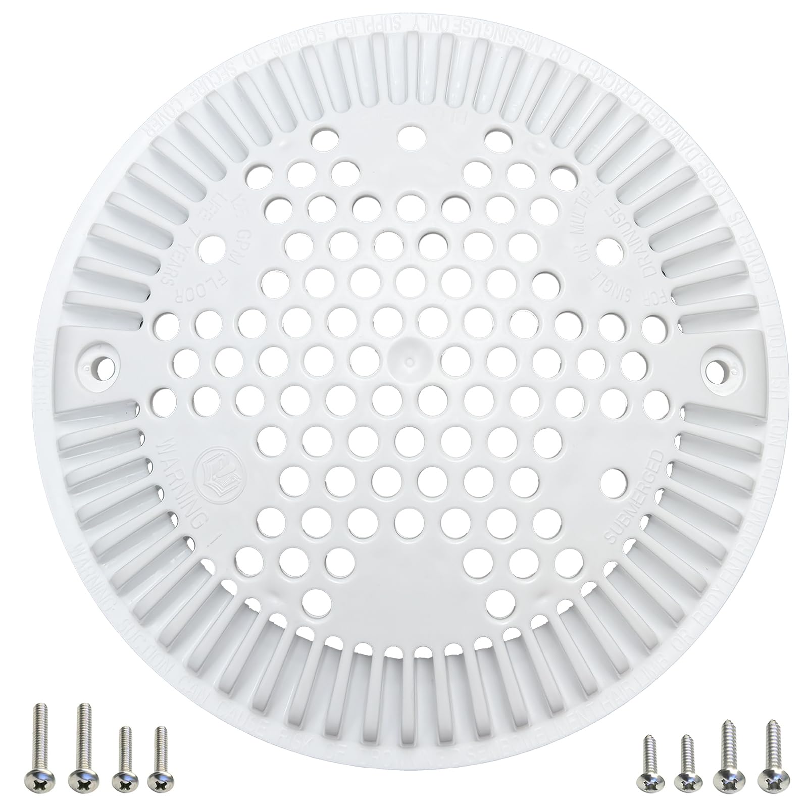XINGBAO WG1048E white cover front view for safer pool suction