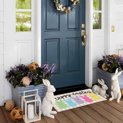 Xinglunla durable polyester Easter mat offers long lasting style.