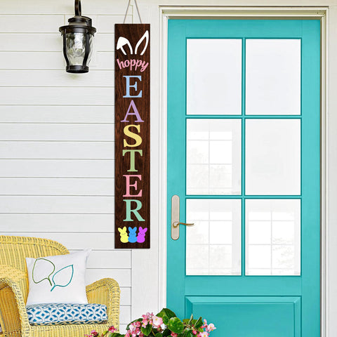 Xinglunla Farmhouse-style wooden sign complements patio and entryways