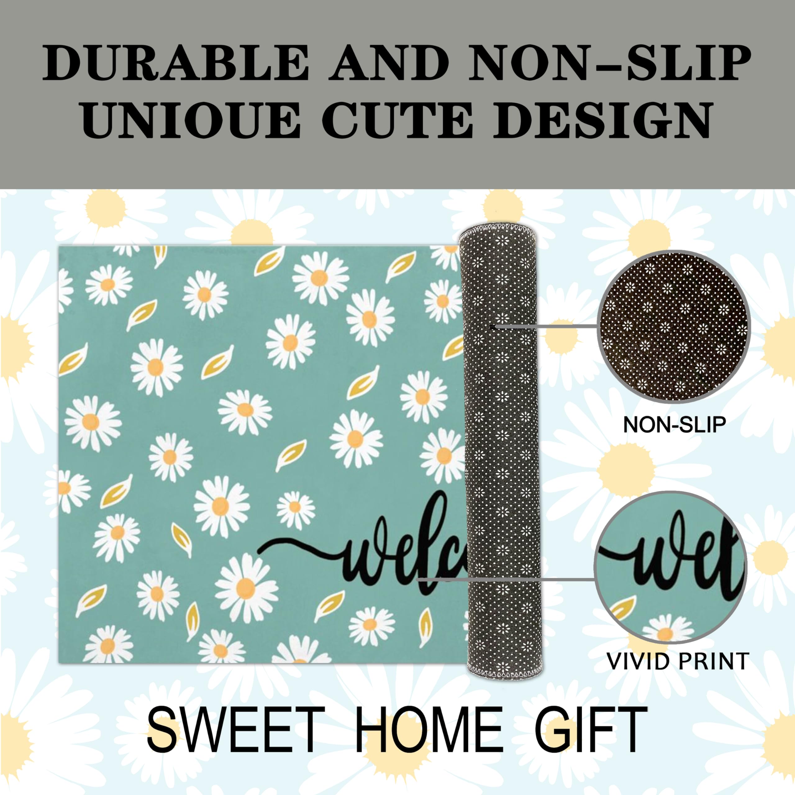Xinglunla indoor outdoor mat shown on a porch for easy cleaning.