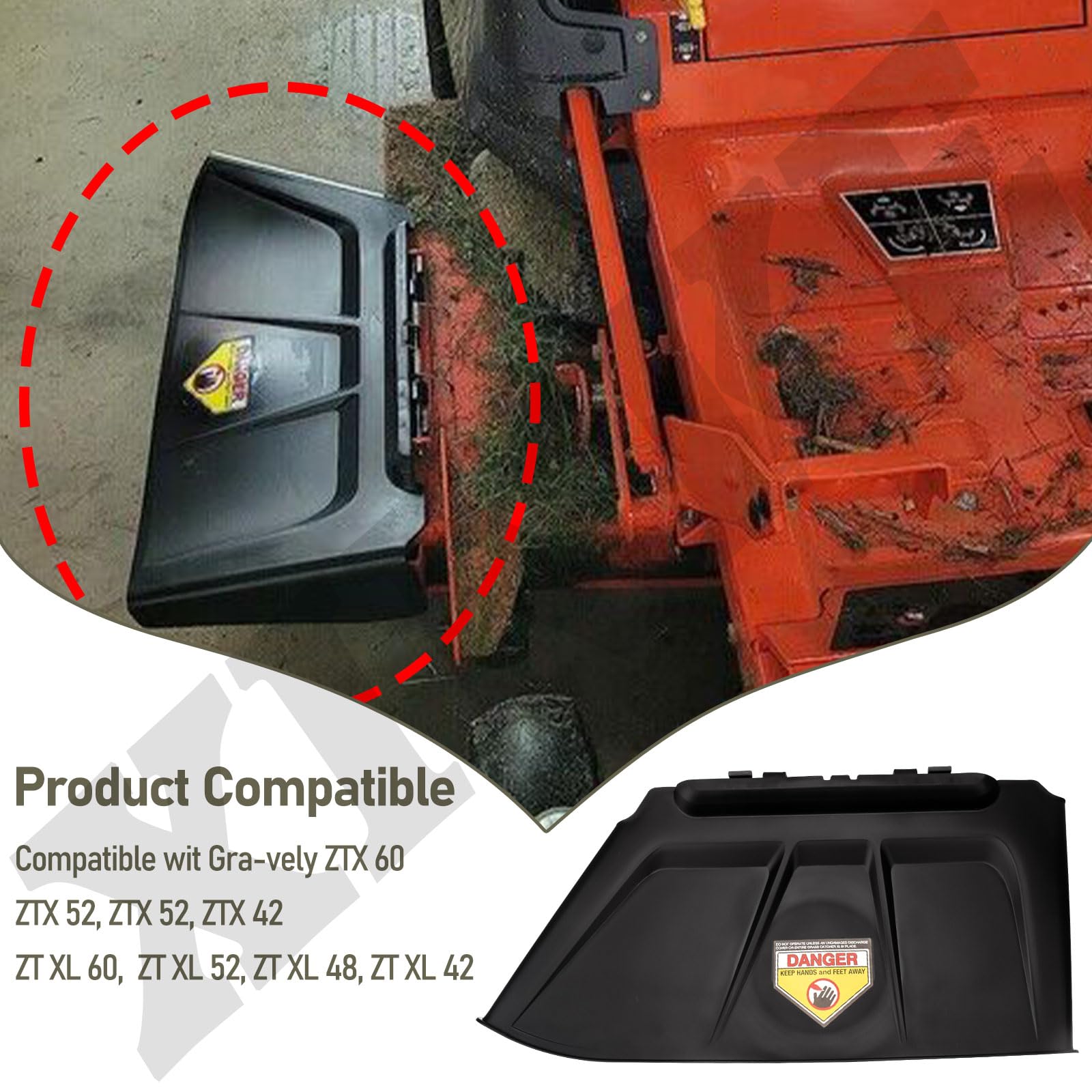XINKE side discharge chute for Ariens ZTX42 offers direct-deck mounting and durable construction.