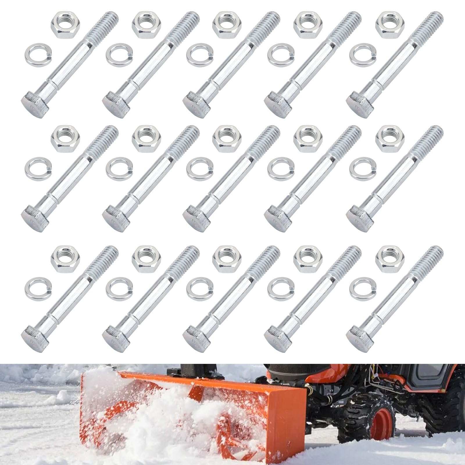 XINKE snowblower shear bolts kit with 15-pack for quick, secure replacement