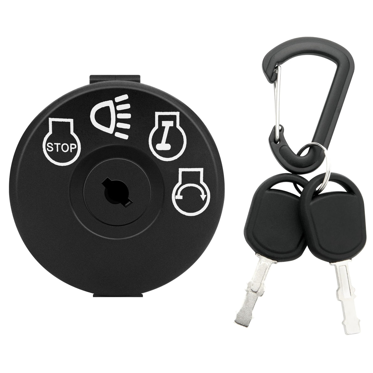 XINRINTONG ignition switch front view shows four-position design for smooth mower startup