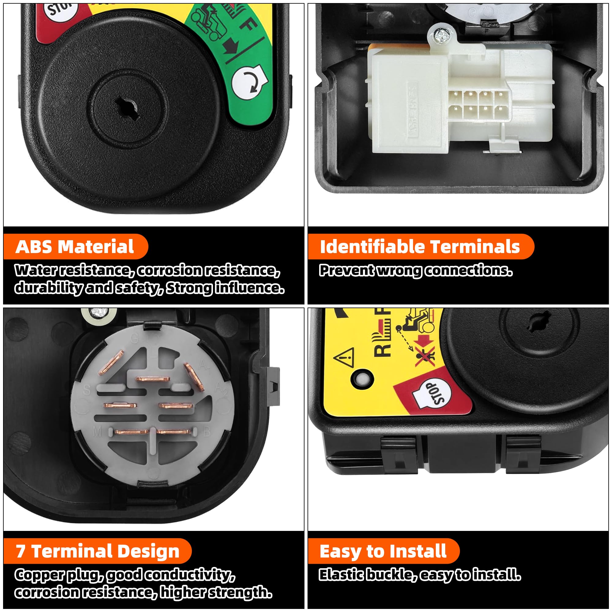 XINRINTONG ignition switch for Cub Cadet GT1054 provides durable operation and simple key start.