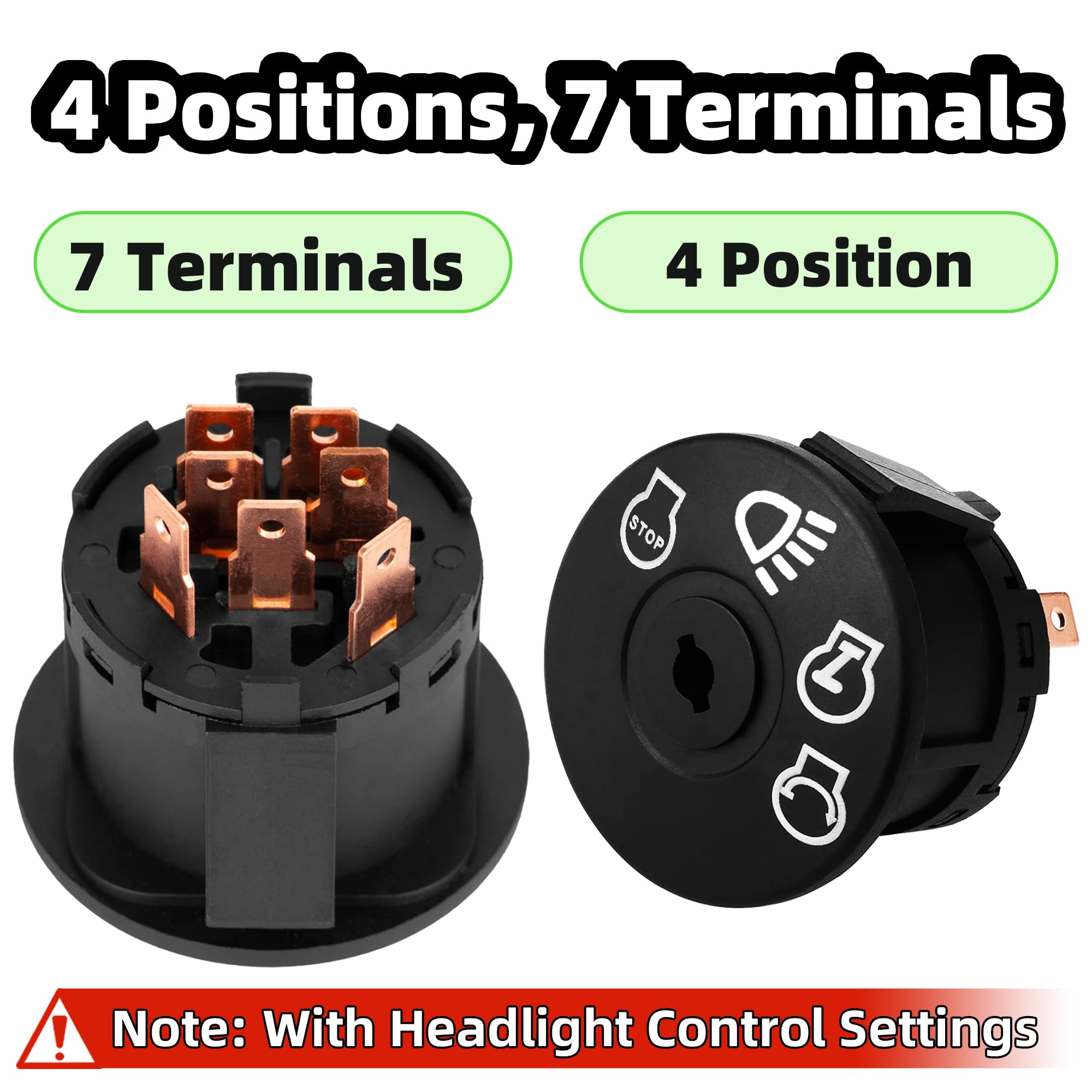 XINRINTONG ignition switch with two keys included for quick replacement