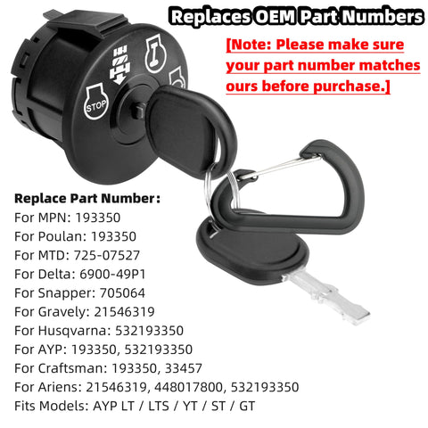 XINRINTONG lawn mower ignition switch installation shows easy replacement steps.