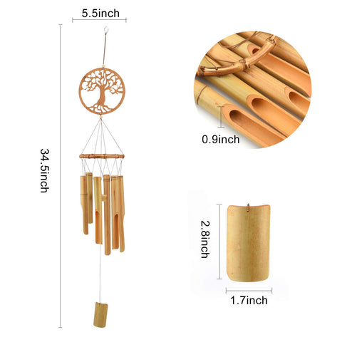 XINRUI Bamboo Wind Chimes handmade by skilled craftsmen for unique, artisanal decor