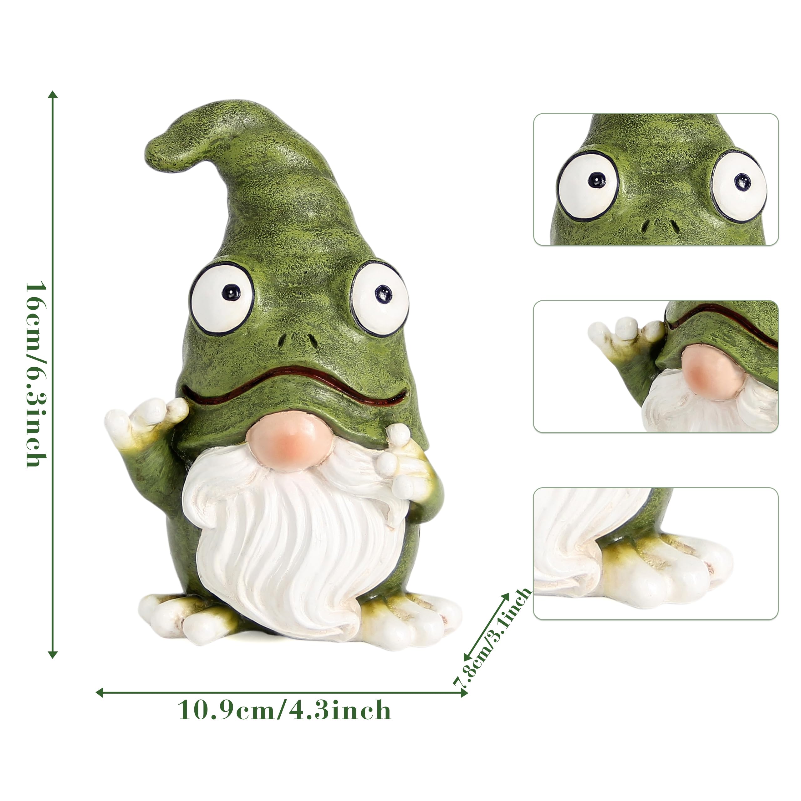 Xintim garden gnome on porch or shelf for playful charm.