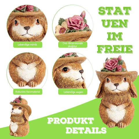 Xintim Easter garden ornament full-body shot for lawn or balcony display.