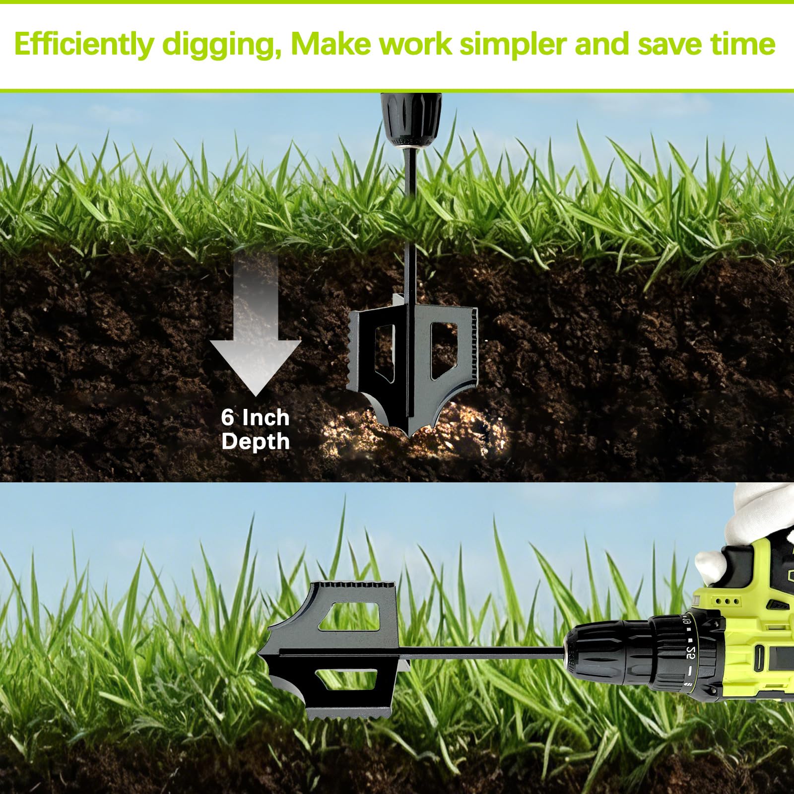Xintre loosener tool for raised beds helps mix soil components.