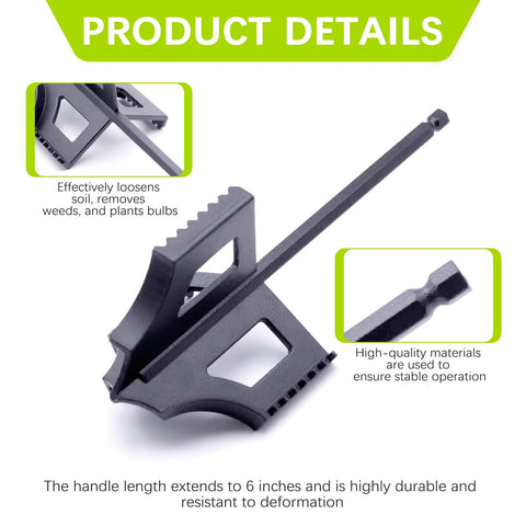 Xintre planter box soil digger enhances bed prep and aeration.