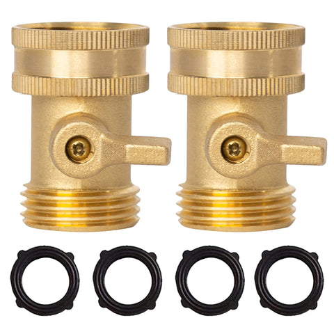 Xiny Tool brass garden hose shut-off valve; durable body for reliable shutoff.