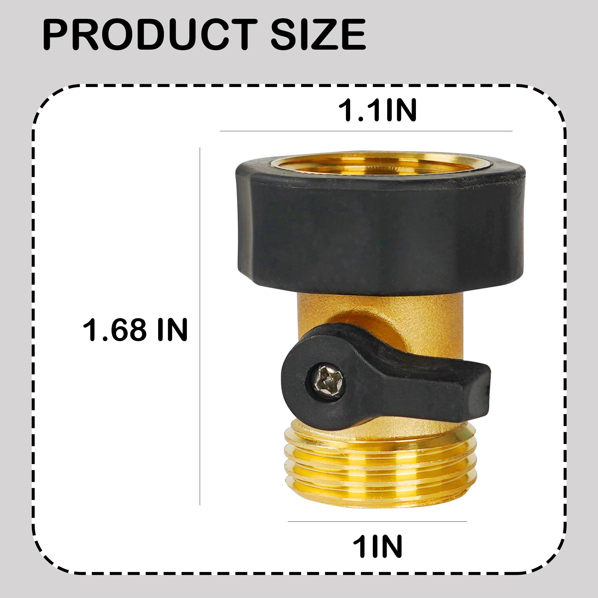 Close-up of Xiny Tool brass shut-off valve highlighting durable construction.